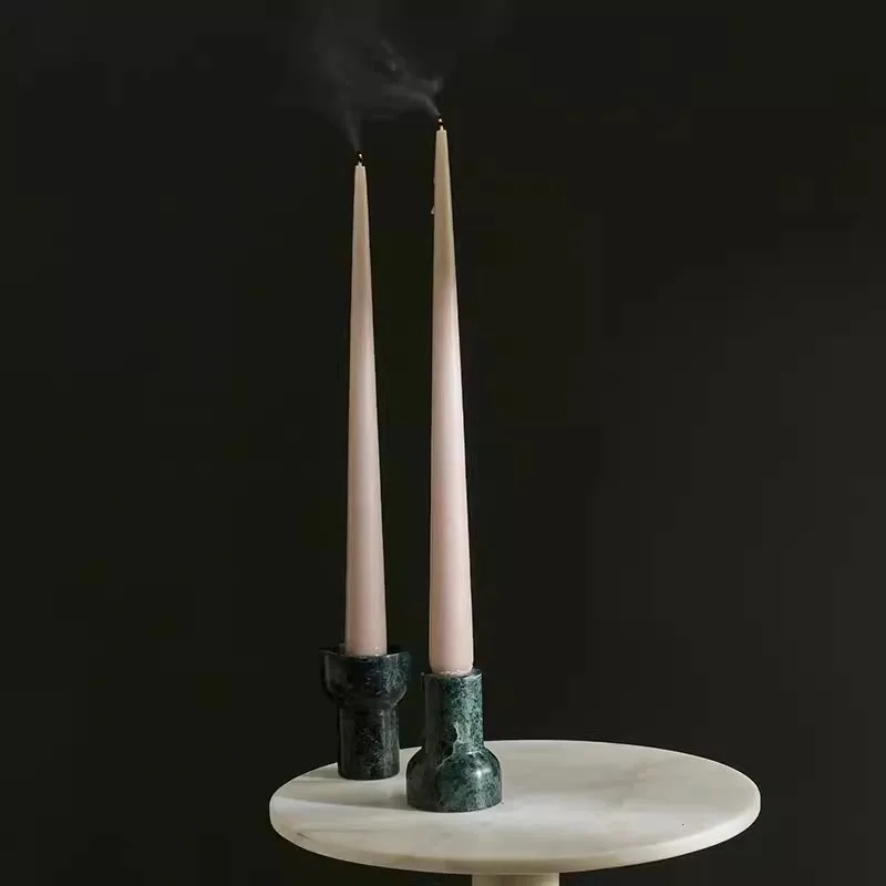 

100% Natural Marble Candlestick, British Designer Style for Showrooms, Villas, Restaurants & Hotel Decor