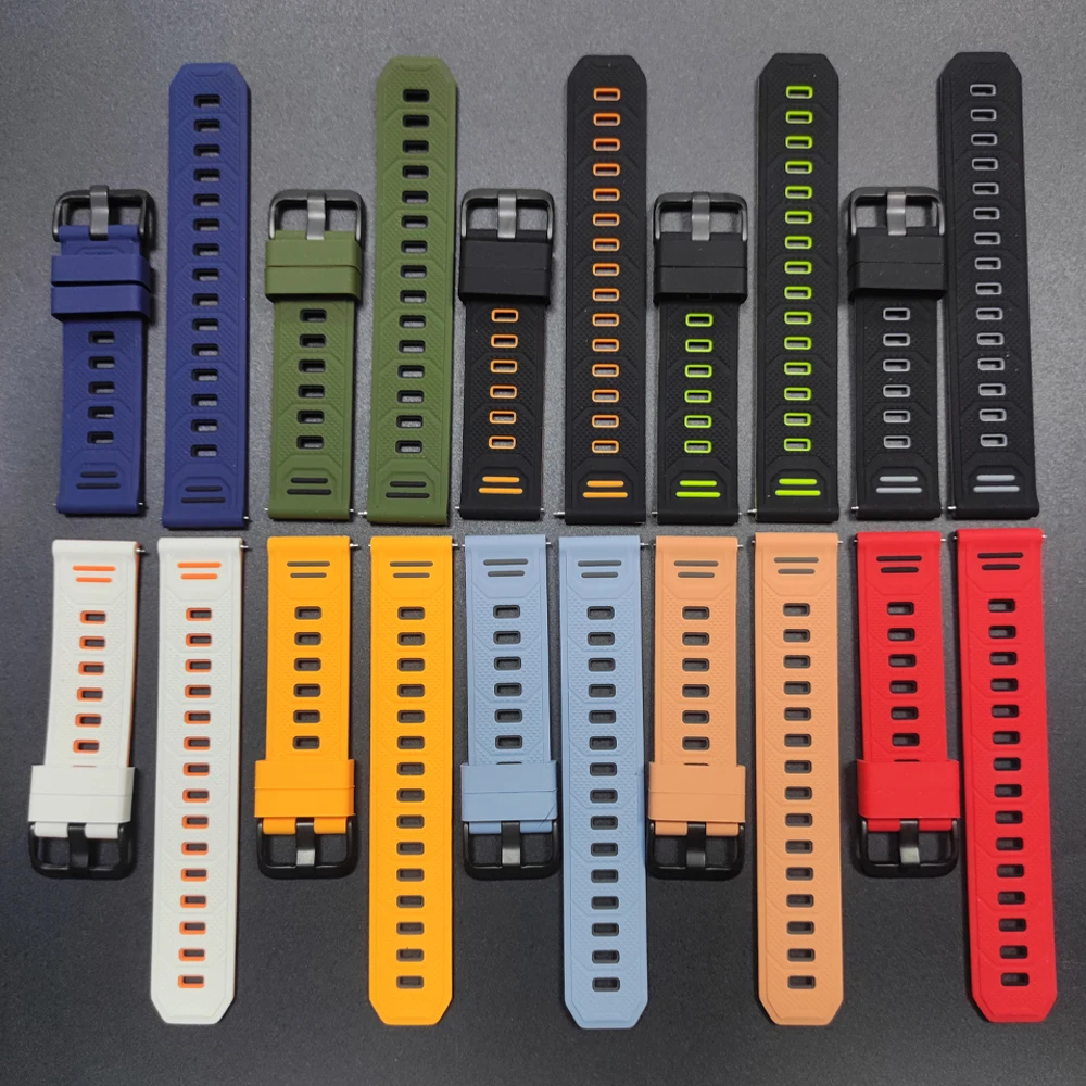 For AMAZFIT BALANCE 2 Watch Strap Amazfit Active Max 48mm BIP6 5 UNITY GTR 4/3 Pro 2e 22mm Sports Silicone Band For HUAWEI WATCH image 4