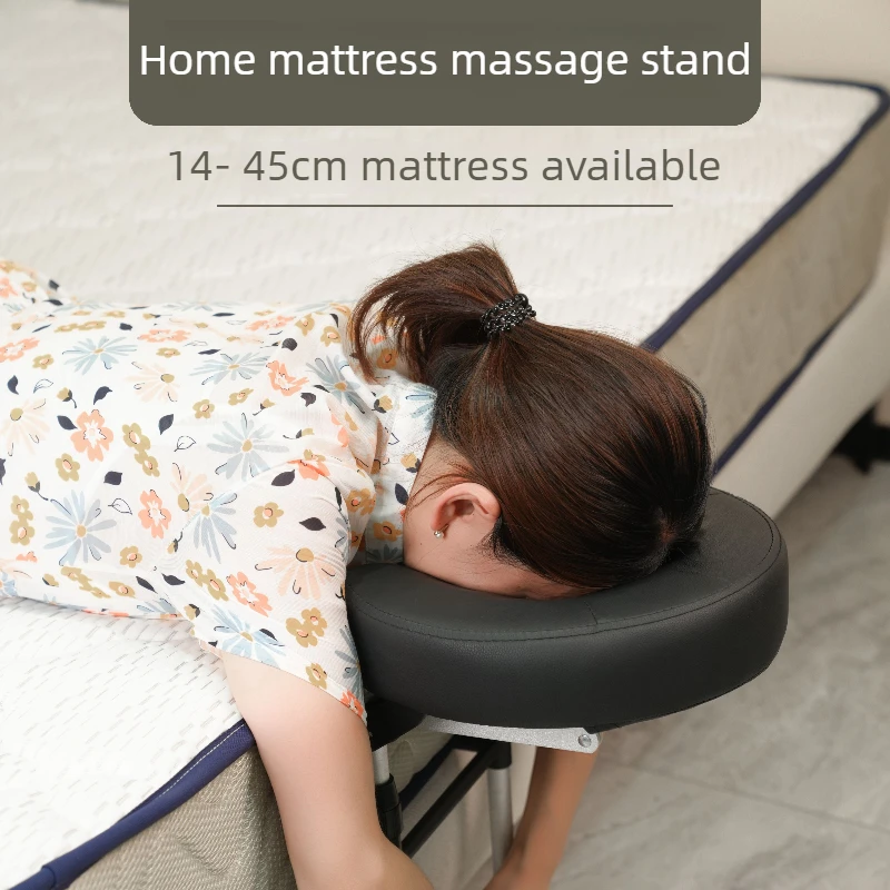 Floating Massage Headrest Pillow, Foldable Face Down Cushion for Beauty Bed & Home Mattress, Aluminum Post-Eye Surgery Support