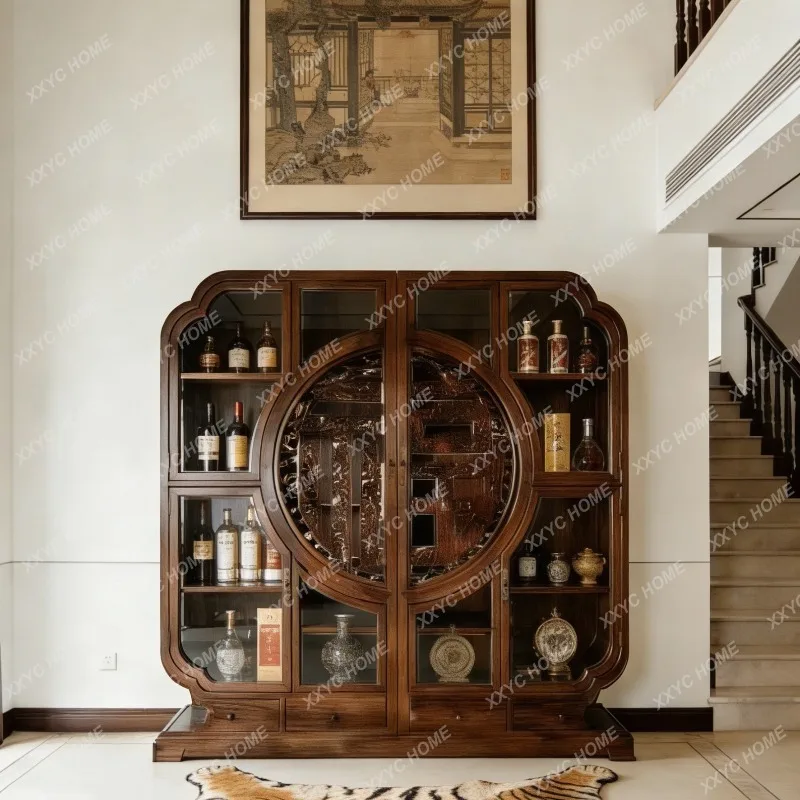 Solid wood bogu rack with the word 