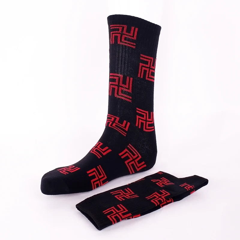 Chaussettes longues avec logo de la société Swastika pour hommes et femmes, Anime Cosplay, accessoires d'Halloween