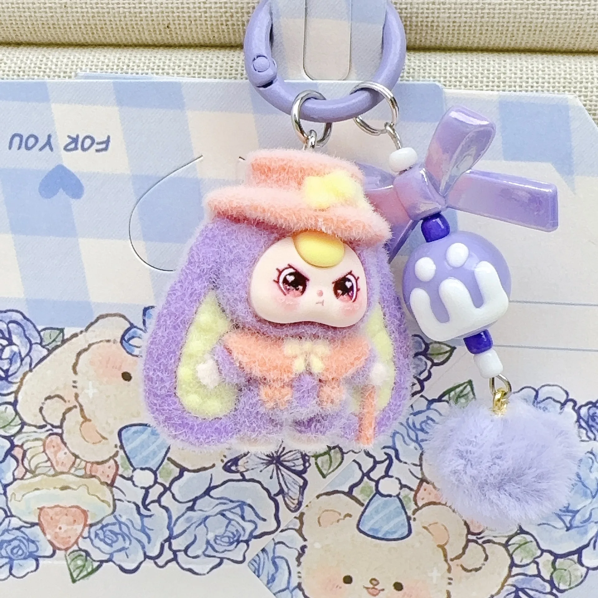 1PCSGentleman مجموعة الإكسسوارات الكرتون لطيف تمثال المفاتيح، شماعة حقيبة، قلادة الزخرفية، سلسلة المفاتيح العصرية