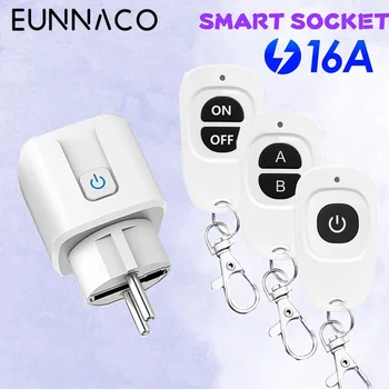 433mhz Socket Draadloze Afstandsbediening Schakelaar Plug 110V 220V 16A EU FR Aan/Uit Gebruikt voor Liight en Huishoudelijke Apparaten 50meter