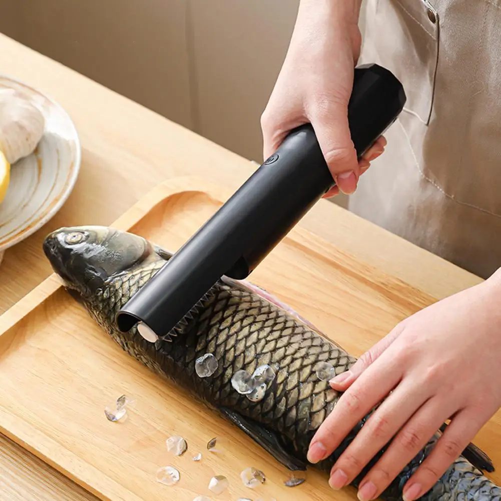 Electric Fish Scaler Automatic Descaler Tool with Stainless Steel Blades Cordless Rechargeable Efficient Fish Scaling Tool for H