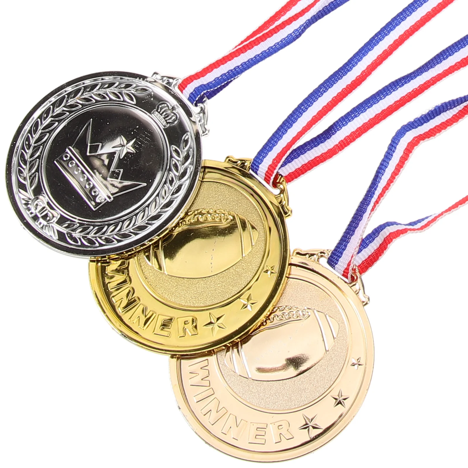 

3 шт., пластиковые медали, награда, трофей для спортивных соревнований, награда для взрослых, творческое распознавание