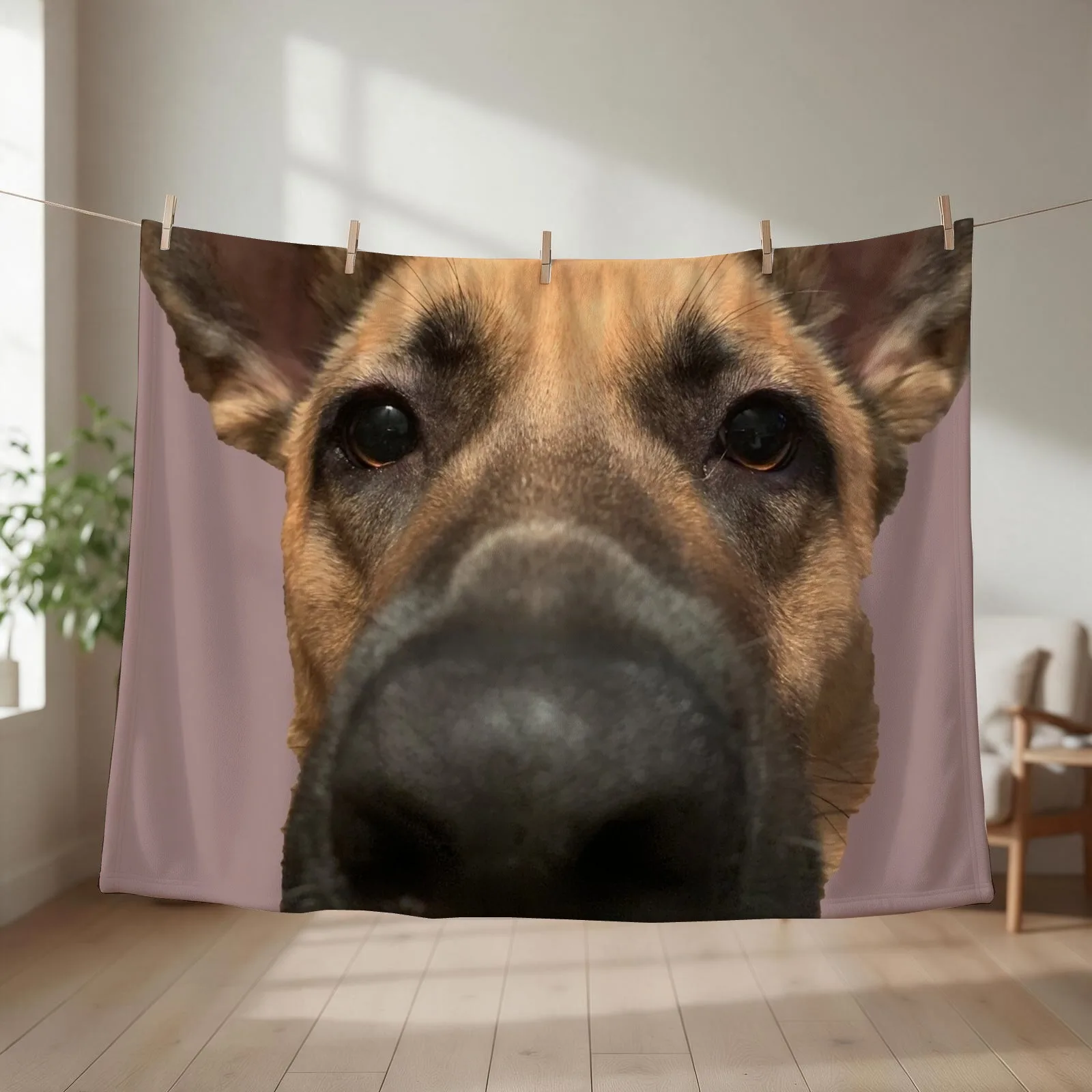 German Shepherd Throw Blanket Luxury Tourist Moving Flannel Fabric Blankets