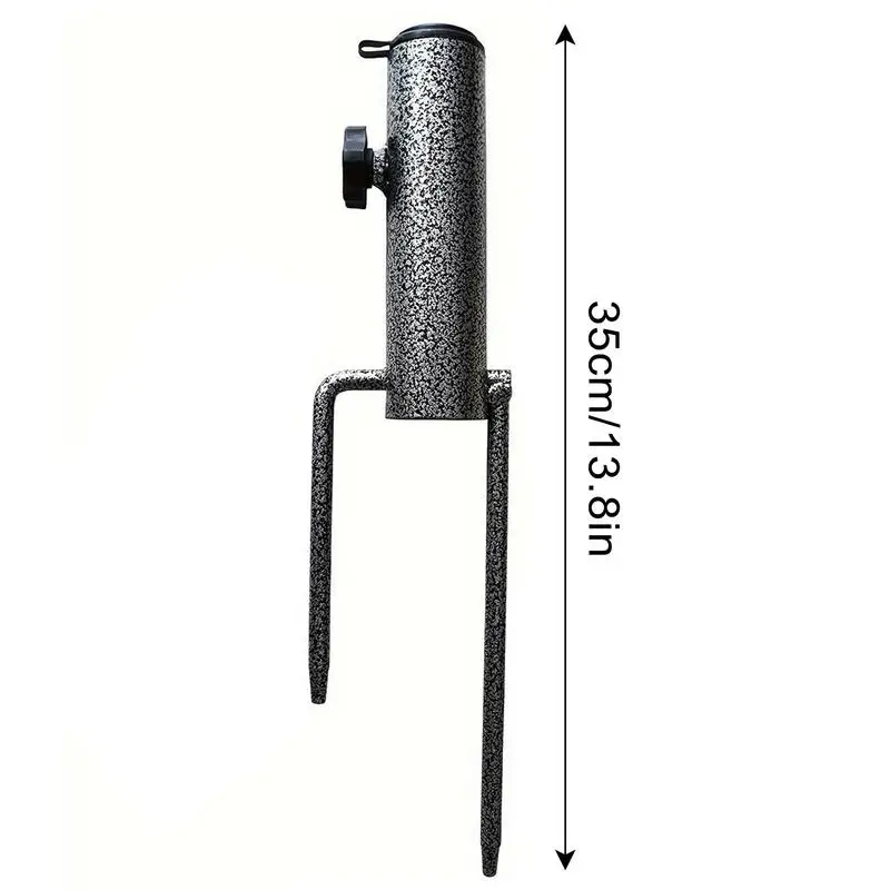 Solid Umbrella Anchor Holder Iron Patio Umbrella Anchor For Sand Round Adjustable Outdoor Stand Beach Metal Ground Heavy-Duty