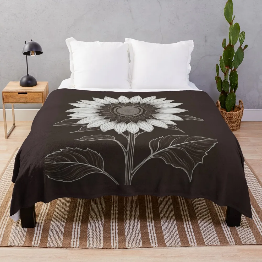 Sunflower Stalk Throw Blanket Nap manga Sofa Quilt Summer Blankets