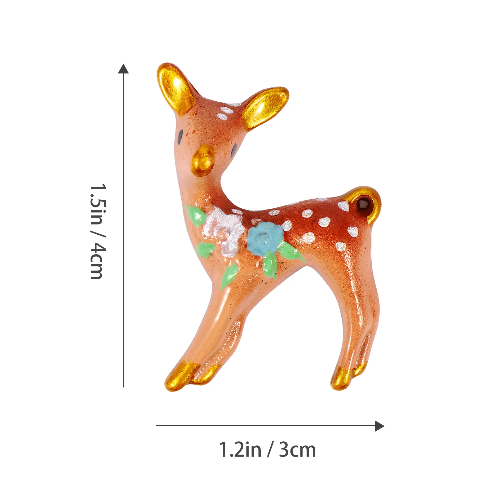 Figurines de Noël miniatures, cerf Sika d'Auckland, décoration extérieure, ornement en résine, 10 pièces