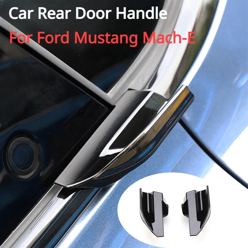 

Rear Door Handle for Ford Mustang Mach-E Black Protective Cover Sticker Convenient Decorative Original Modification Accessories