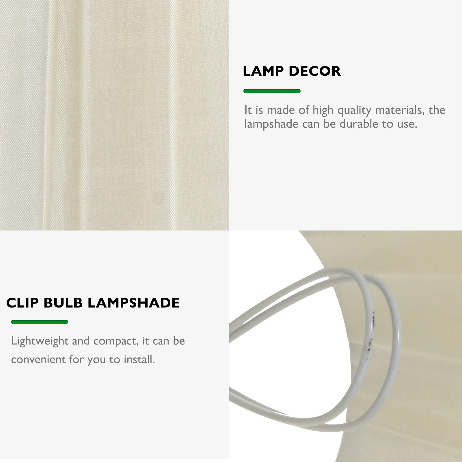 

Clamp Lampshade Cloth Cover Table Wall Dust-proof Bell Replacement Premium Lamp Cover Lighting Accessories Clip Bulb Lampshade