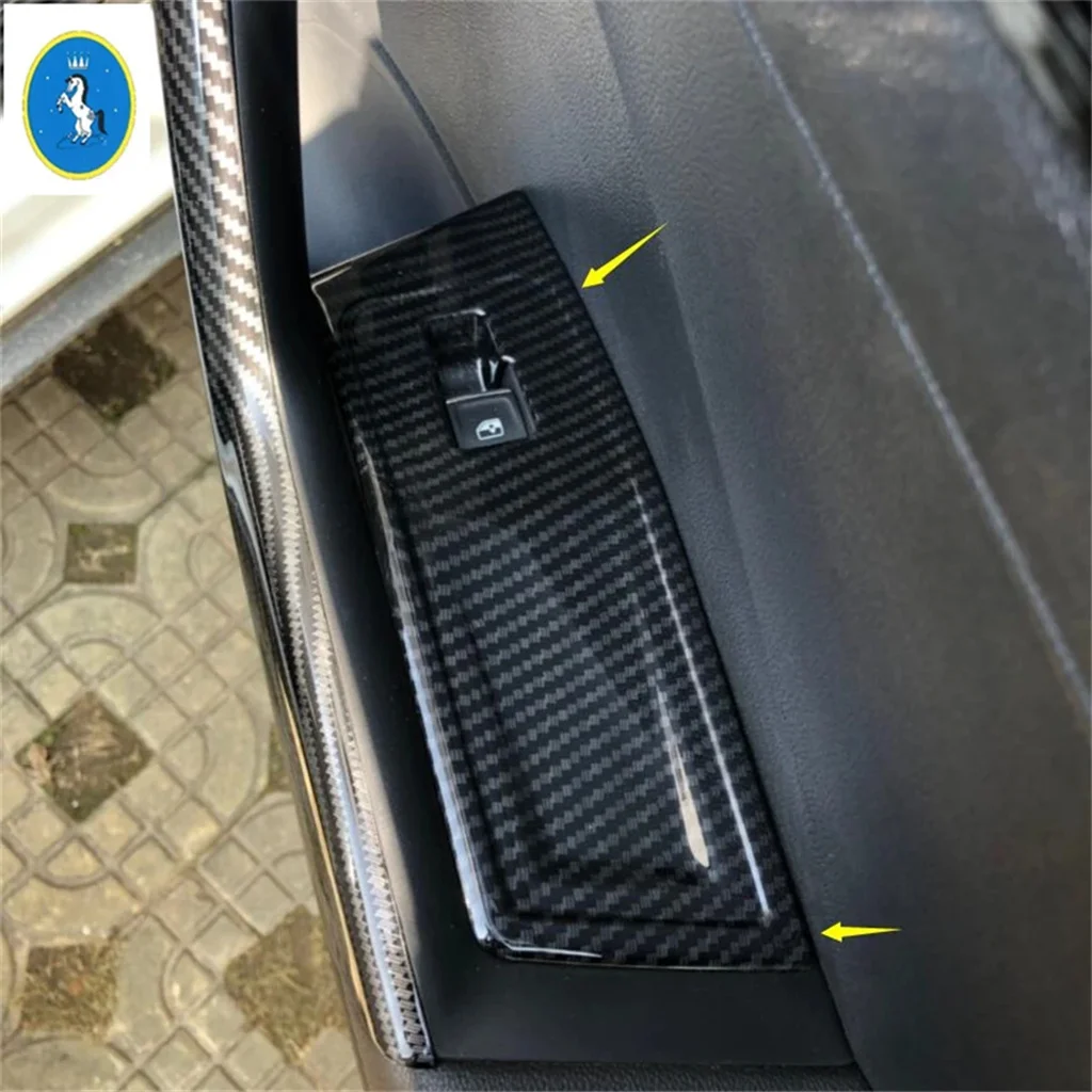 سيارة داخل مقبض الباب لوحة نافذة محيطة رفع التبديل غطاء الكسوة لفولكس واجن T-Roc T Roc 2018 - 2021 الملحقات الداخلية