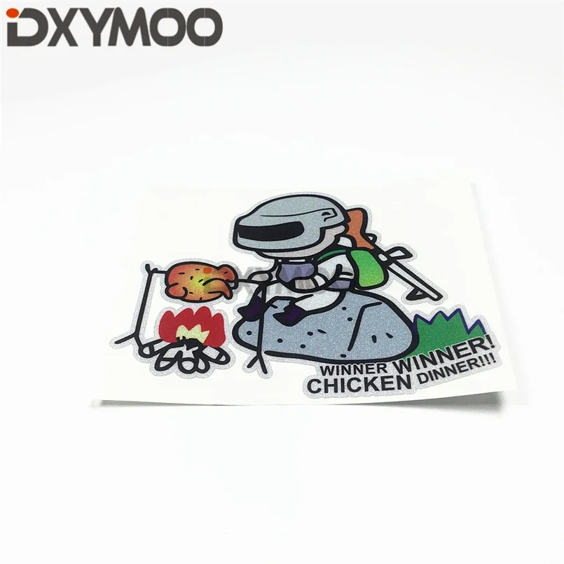 الإبداعية الأزياء لعبة ملصقات سيارة الجسم كله الذيل دراجة نارية النار المشوي الدجاج الفائز مصدات 13x10 سنتيمتر #4