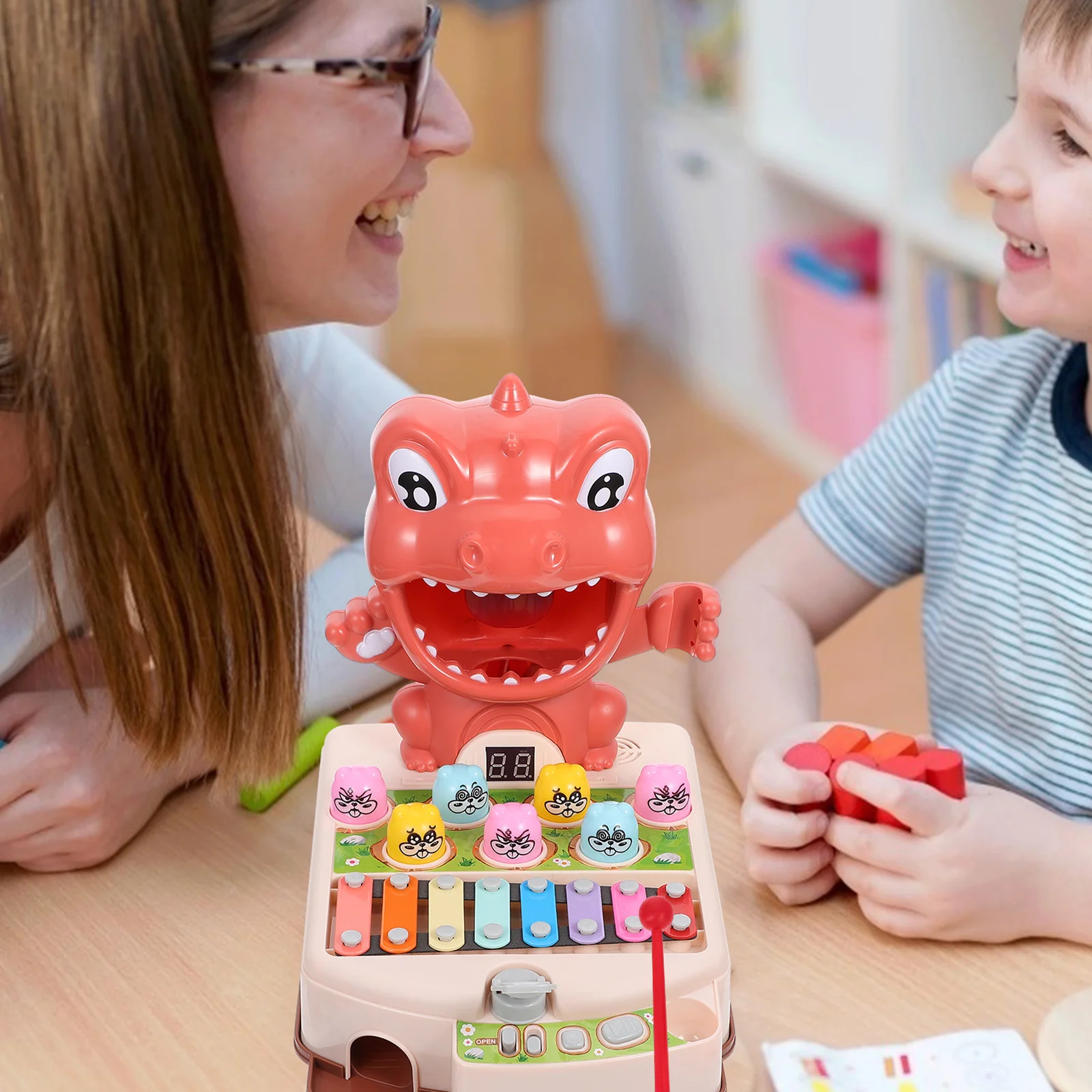 

1Set Kids Hammering Game Fun Interactive Educational Plaything Early Learning Parent-Child Play Beating Mole Gift