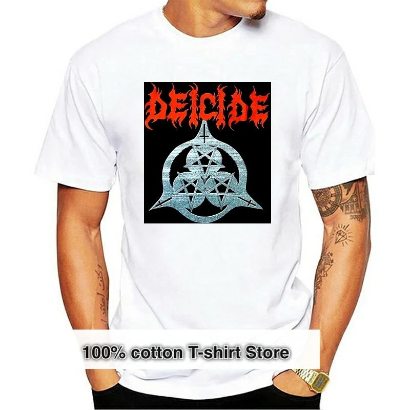 

Deicide Once Upon The Cross Shirt S-XXL Official T-Shirt Death Metal Tshirt Summer T Shirt Brand Fitness Body Building