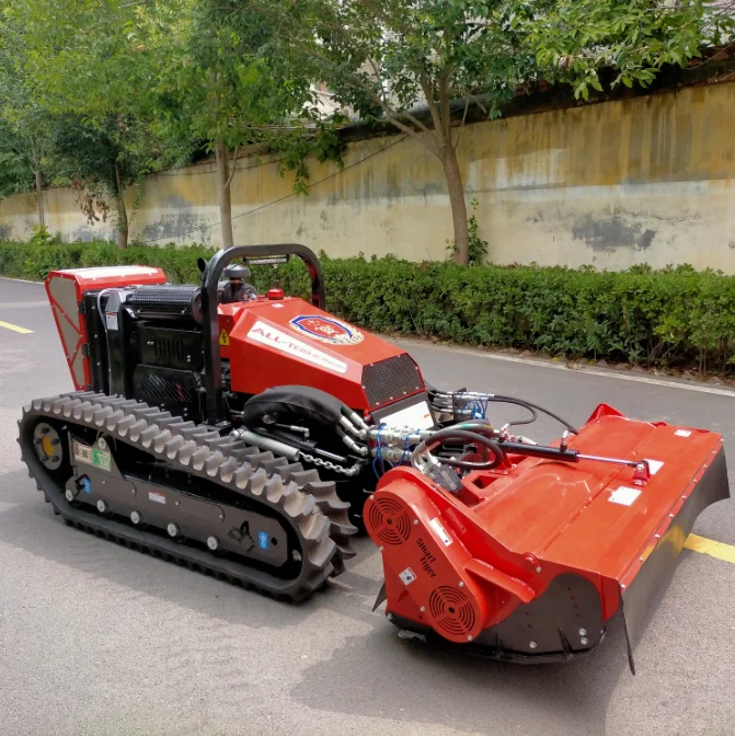 Diesel Crawler Remote Control Slope Mower Robotic Brush Cutter for River Embankment Reservoir Side Grass Clearing