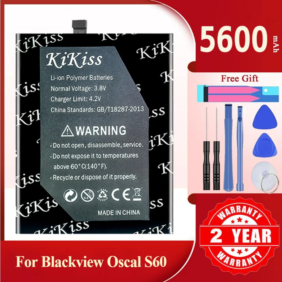 KiKiss Battery For Blackview Oscal S60,S60(LI616077HTT),5600mAh