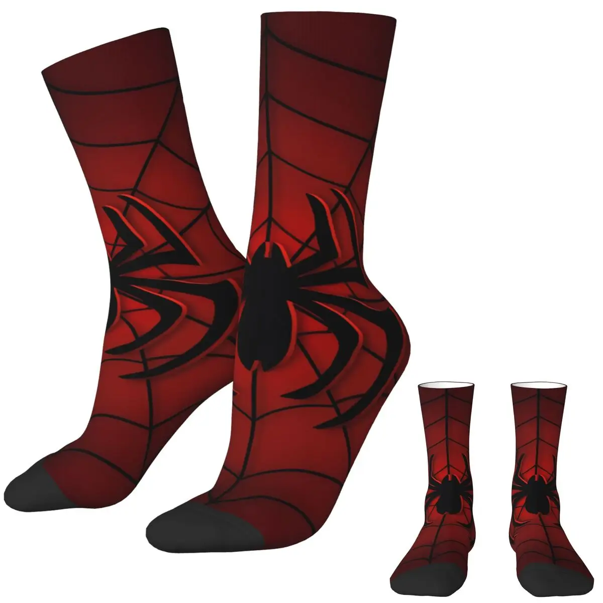 SpiderMan Superhero Socks Trendy Stockings Autumn Anti Sweat Adults Men Socks Comfortable Custom Outdoor Socks