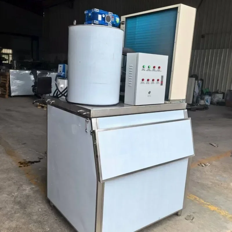 Commercial flake ice machine 1T hot pot shop ice machine seafood supermarket large manufacturer