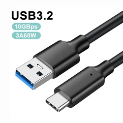 Usb 3.2 Mobile tipi C 10Gbps hızlı iletim USB tip-c 3 2 veri kablosu cep telefonu için SSD sabit Disk 3A 60W hızlı şarj kablosu