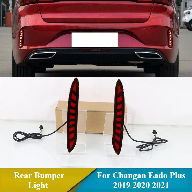 

Для Changan Eado Plus 2019 2020 2021 светодиодный фонарь заднего бампера, отражатель дальнего тормоза, динамический указатель поворота, 12 В, задняя противотуманная фара