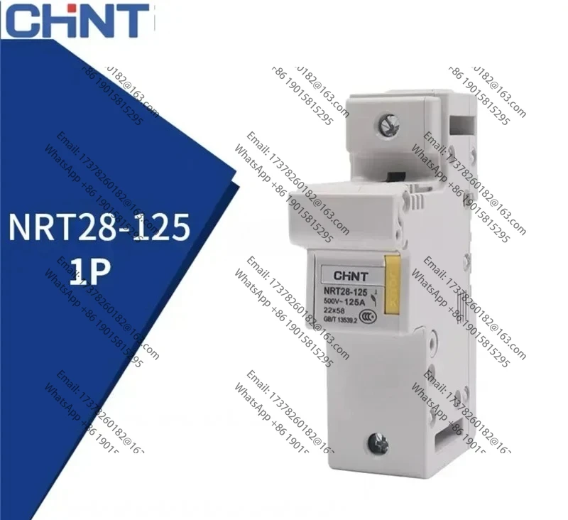 

R017 22*58MM CHINT fusible y Base NRT28-125 1P 2P 80A 100A 125A tipo carril fusible cerámico RT29 RT29-125