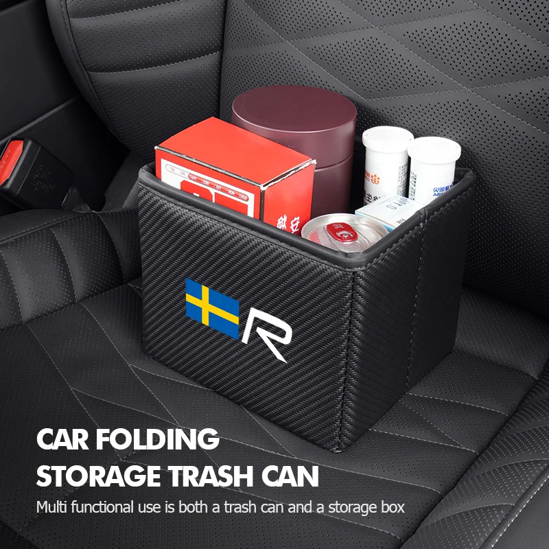 Car Trash Can Foldable Garbage Waterproof Organizer Bag For Volvo XC60 D5 XC90 D4 XC40 D3 XC70 D2 S80 S90 S60 V90 V60 view 2
