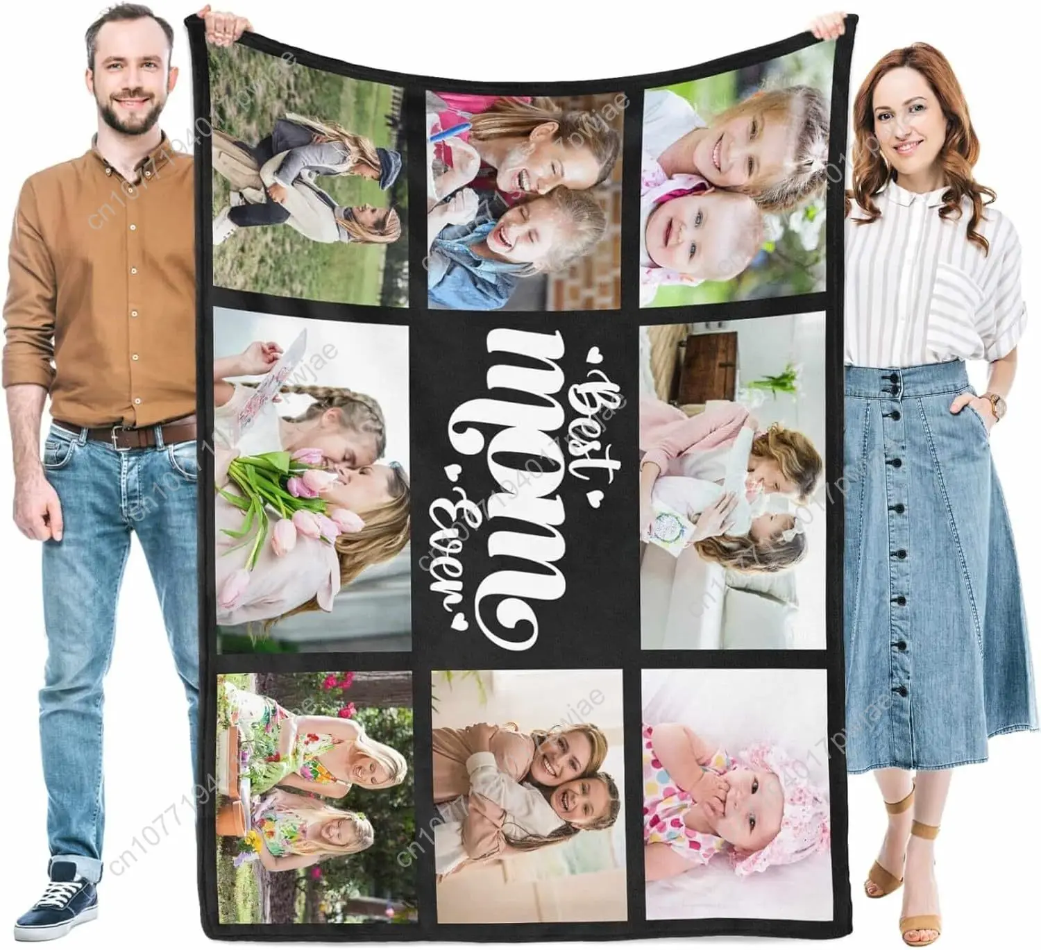 بطانيات مخصصة هدايا عيد الميلاد للأم من الابنة، بطانية صورة شخصية، بطانيات مخصصة مع صور، أفضل أمي إي