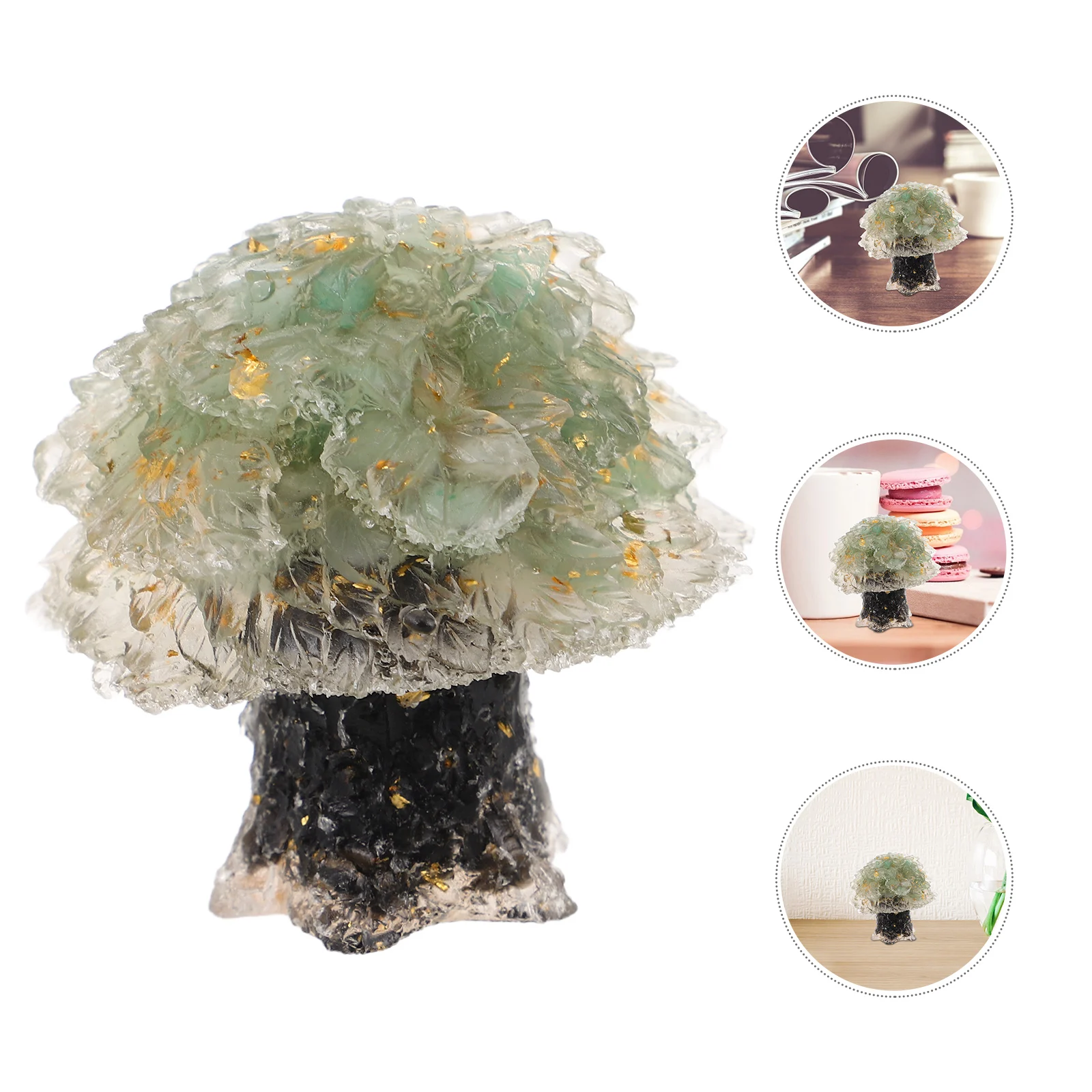 

Natural Crystal Stone Ornament Desktop Decoration Mini Bonsai Wealth Tree For Home Office Decor Small Crystal Tree Unique