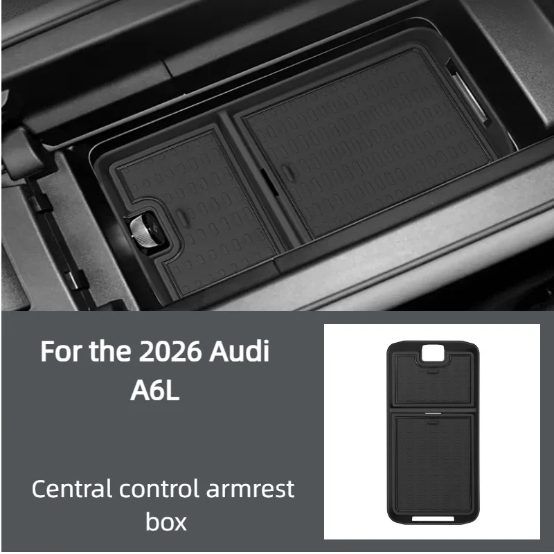 Scatola Portaoggetti Per Console Centrale Audi A6L 2026, Scatola Portaoggetti Per Auto, Scatola Portaoggetti Interna, Vano Portaoggetti Per Console Centrale
