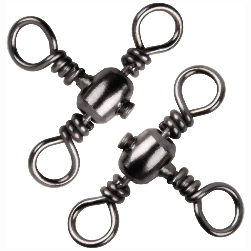

50 шт. 3-ходовые вертлюги для рыбалки, Т-образные вертлюги-крестовины для оснастки на сома, для серфовой рыбалки, соединители для рыболовных оснасток