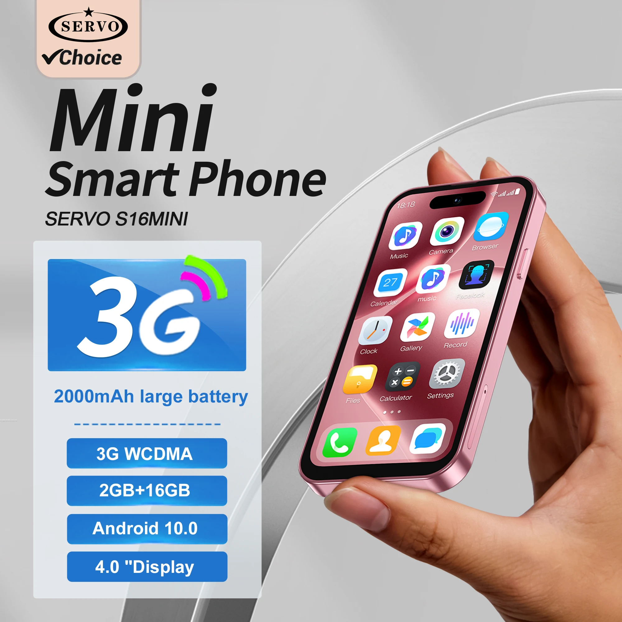 SERVO S16 Mini 3G Mini Smartphone Android10.0 OS 2GB RAM 16GB ROM Google Play 4.0