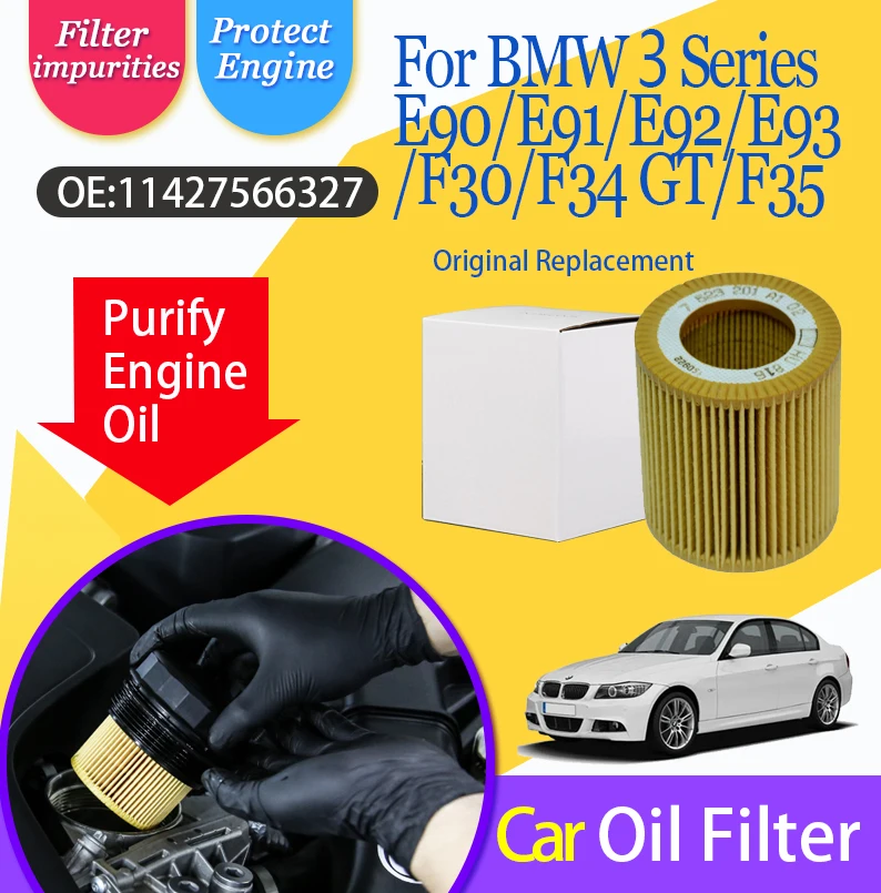 

AT Car Fuel Filters For BMW 3 Series E90 E91 E92 E93 F30 F34 GT F35 11427566327 Solvent Trap Olio Motore Filter Auto Accessories