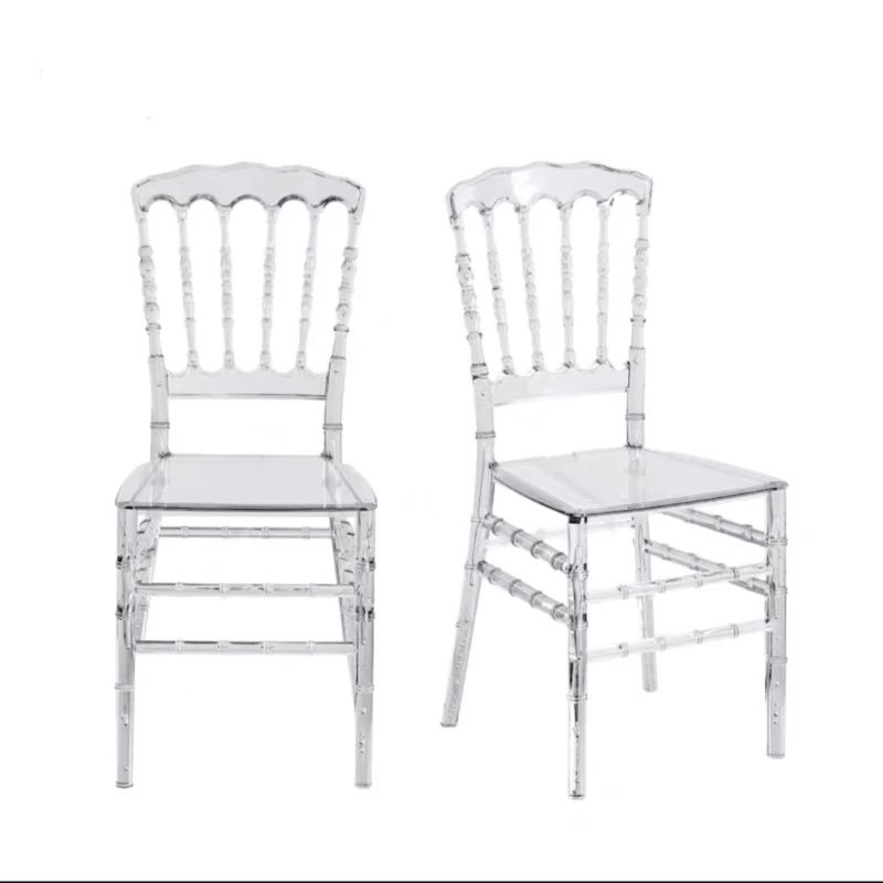 

Acrylic transparent crystal chair Hotel banquet hall Wedding auditorium Outdoor activities Plastic Napoleon bamboo chair