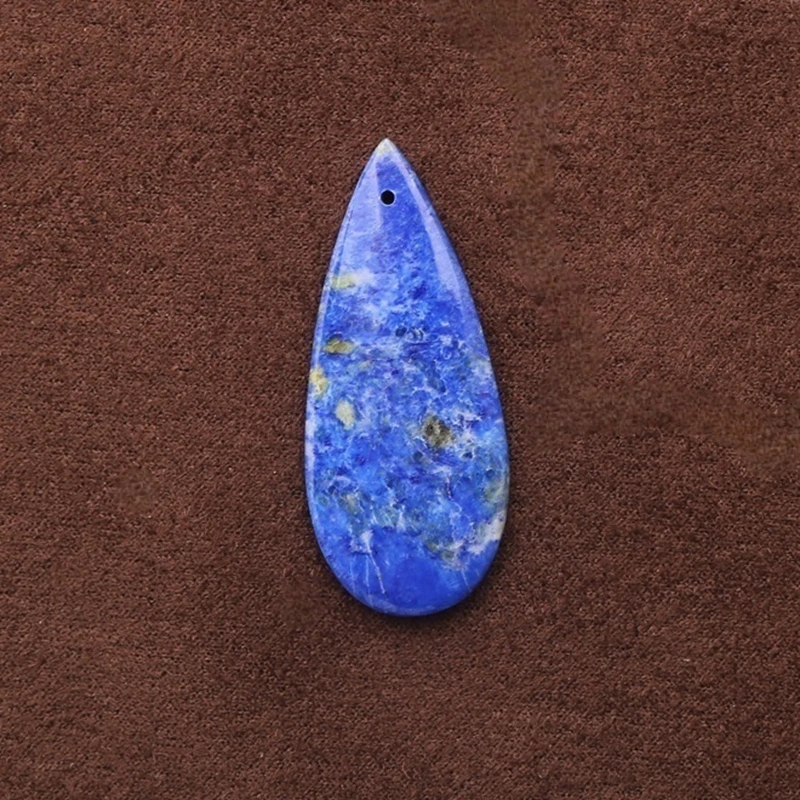 

Natural Stone Lapis Lazuli Waterdrop Pendant Bead for DIY Fashion Jewelry Making Ideal Gift 36x15x4mm 3.4g