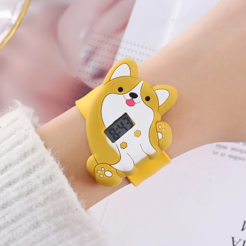 Cartoon Animal Children's Electronic Watches For Boys And Girls Cute Pat Table Children's Early Education Time Cognitive Toys