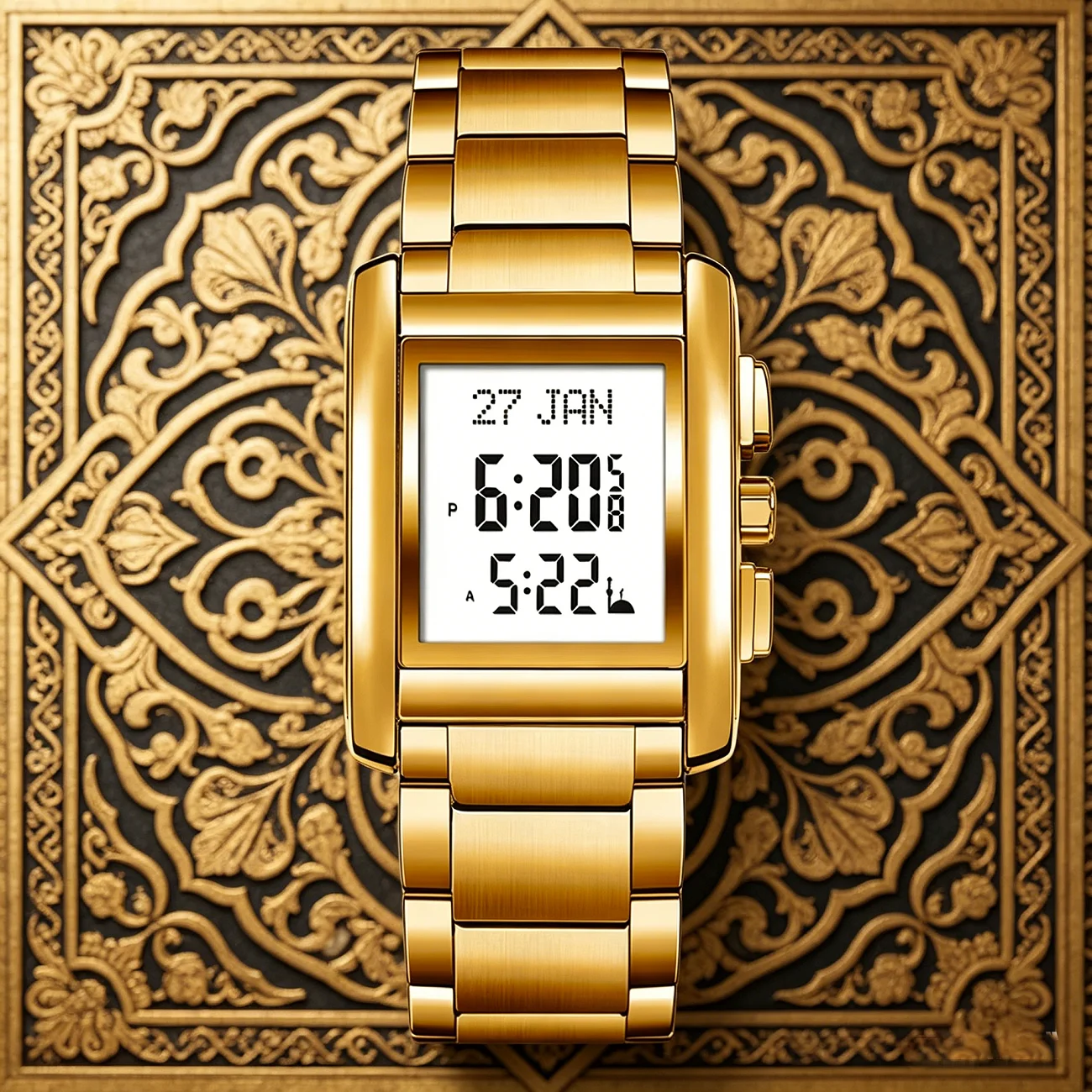 Muslim Qibla Direction Watch Men Women Multifunctional Luxury Prayer Worship Wristwatch for Muslims