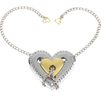 Double Heart Chain Lock Puzzle Unlocking Toys Mind Metal 3D IQ Games Brain Teaser for Adults Kids