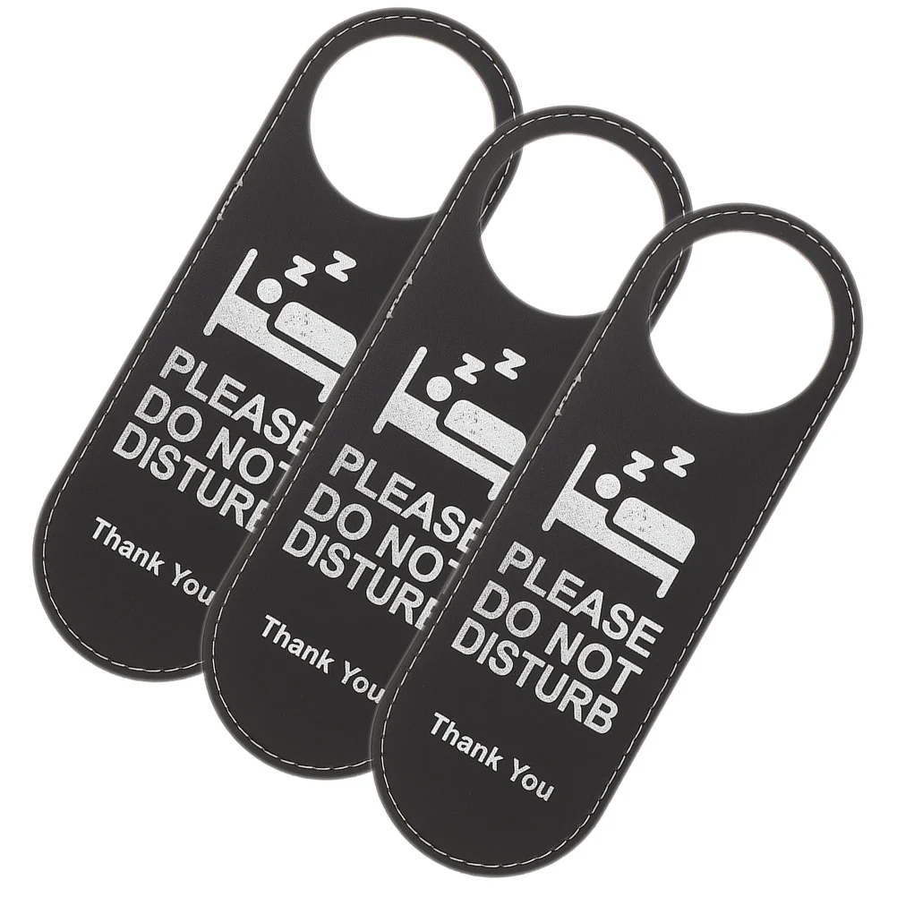 3pcs Hanger Signs Hotel Hangers Do Not Disturb Make Up Room Double Sided Hanging Door Placards For Hotel Bar Club