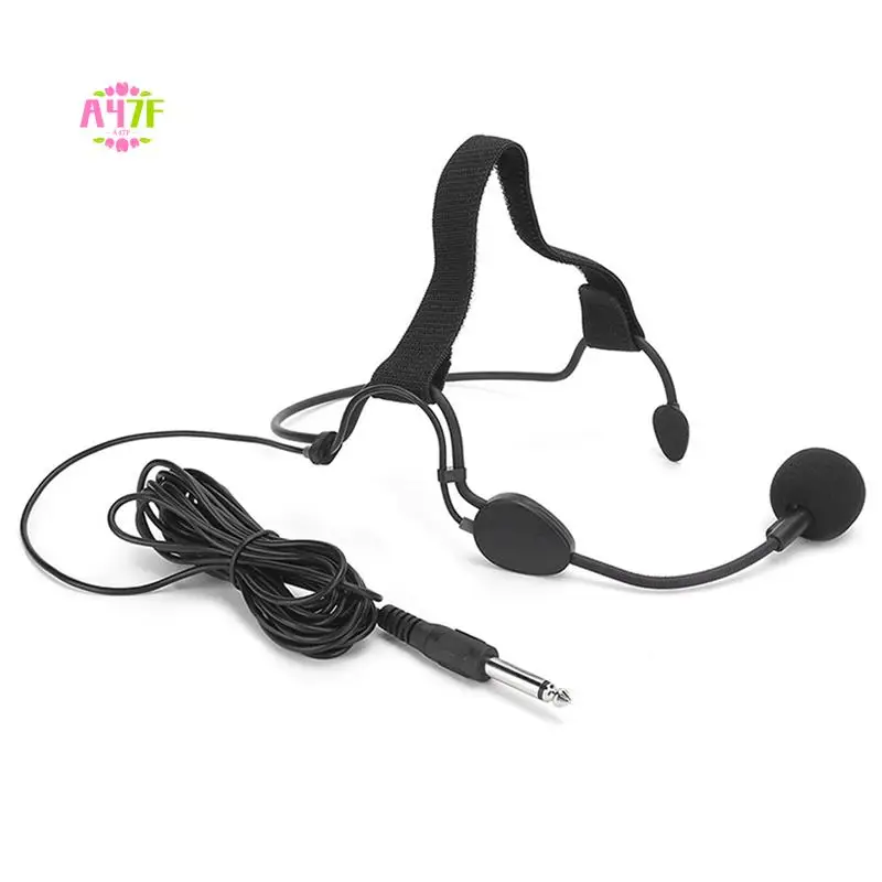 

A47F-6.35MM Plug Dynamic Headband Microphone Ear Hook Microphone Suitable For WH20TQG Musical Instrument Guitar