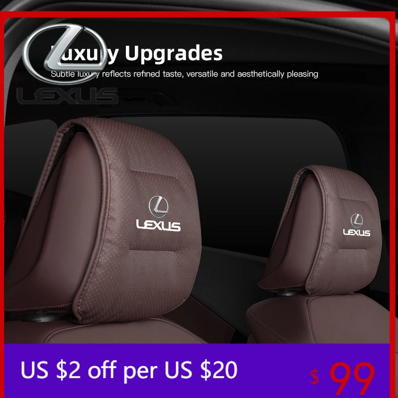 

Кожаные накладки для салона автомобиля, чехол на подголовник для Lexus RX330, IS250, CT200h, ES300h, RX350, защита от загрязнений