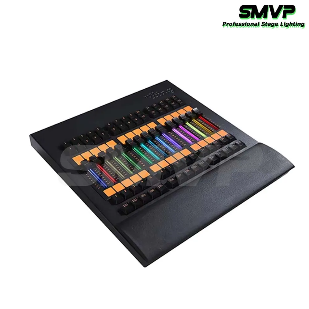 New Fader Wing Console With Electric Push Rod RGB Backlight DMX512 Stage Light Controller For DJ Disco Party Wedding Concert