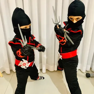 Çocuklar için Erkek Ninja Deluxe Kostüm-Silahla, Aksesuarlar, Çocuklar, Kung Fu Kıyafeti, Cadılar Bayramı Fikirleri, Oyuncakları Bıçaklamak için Hediyeler En çok satan 12, güzel bir ninja-1 numara