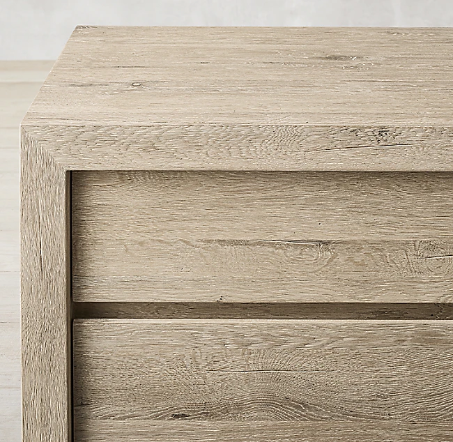 أثاث غرفة نوم داخلية فاخرة من خشب البلوط الصلب وطاولة بجانب السرير بدرجين