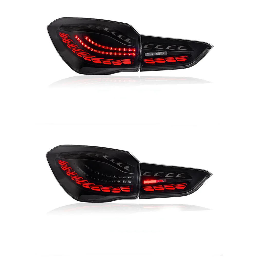 

For BMW X1 Tail Light 16-21 Models Modified Double Dragon Scale Model LED Running Scanning Running Tail Light Assembly