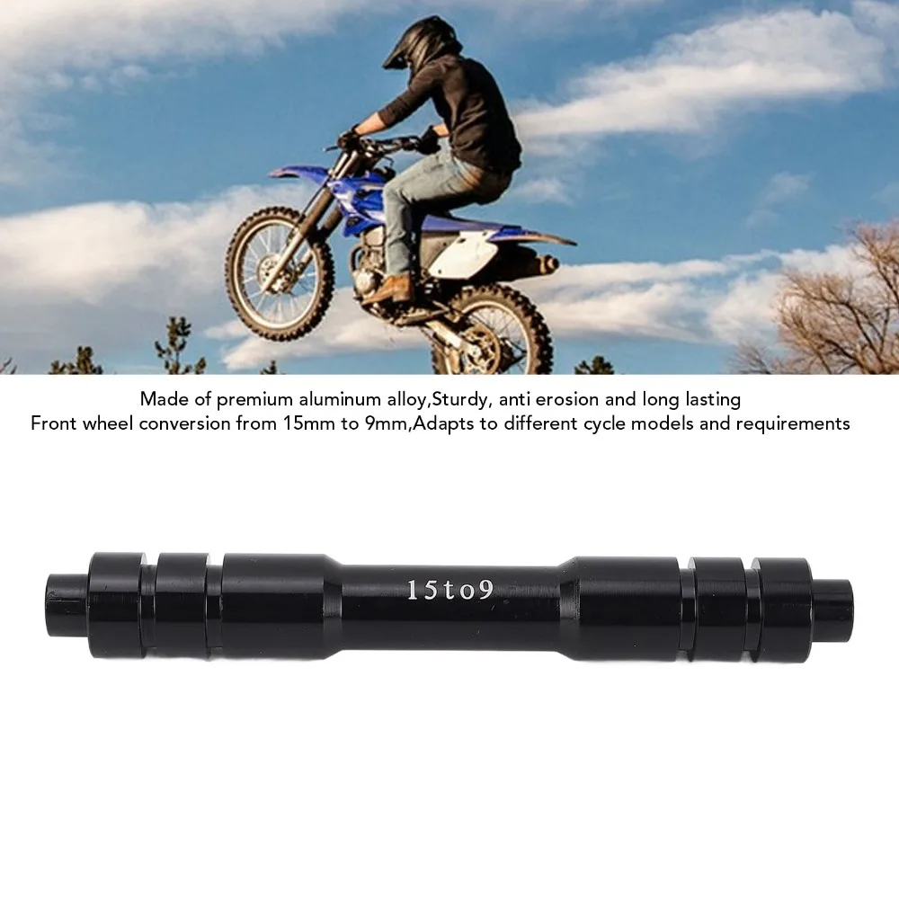 Aluminum Alloy Front Thru Axle Adapter 15mm To 9mm 100mm/110mm Hub Skewer Adapter Easy