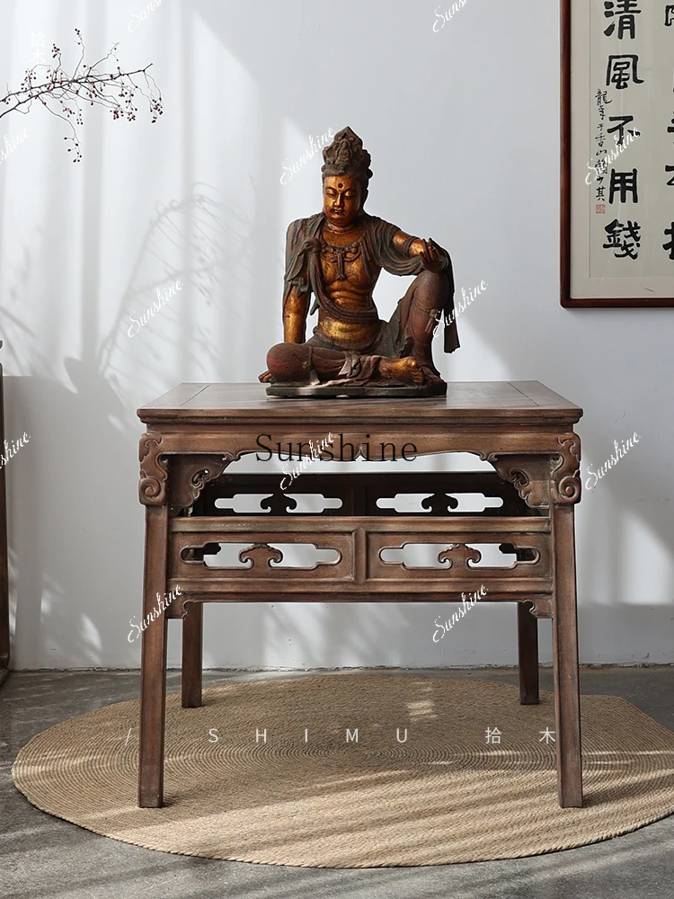 Xiangji table square solid wood Chinese antique Ming and Qing classical furniture  FT