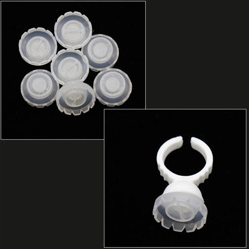 まつげファンサポート,100個/パッケージ,まつげ接着剤ホルダー,メイクアップツール,ボリュームフラワー用