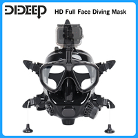 DIDEEP HD Full Face Diving Mask, Anti Fog Snorkeling Mask Gear, Panoramic View, Easy To Use, Soft Comfortable with Camera Mount