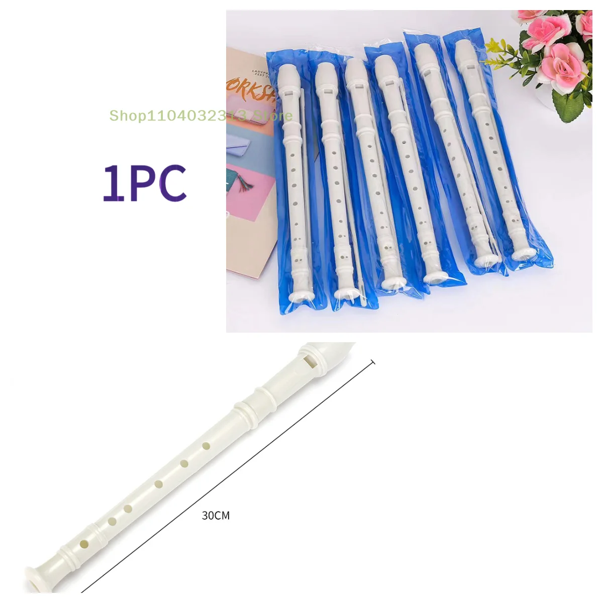 1PC Flute Plastic Eight Hole Clarinet Woodwind Instrument Mu